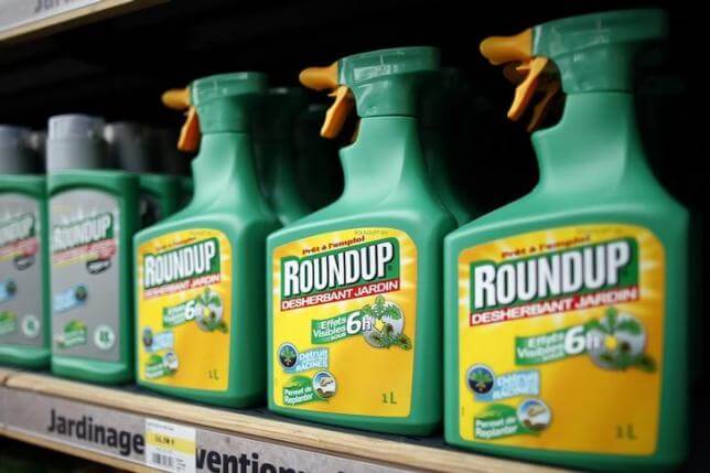 Roundup glyphosate on shelves
