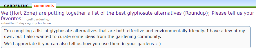 Glyphosate alternatives