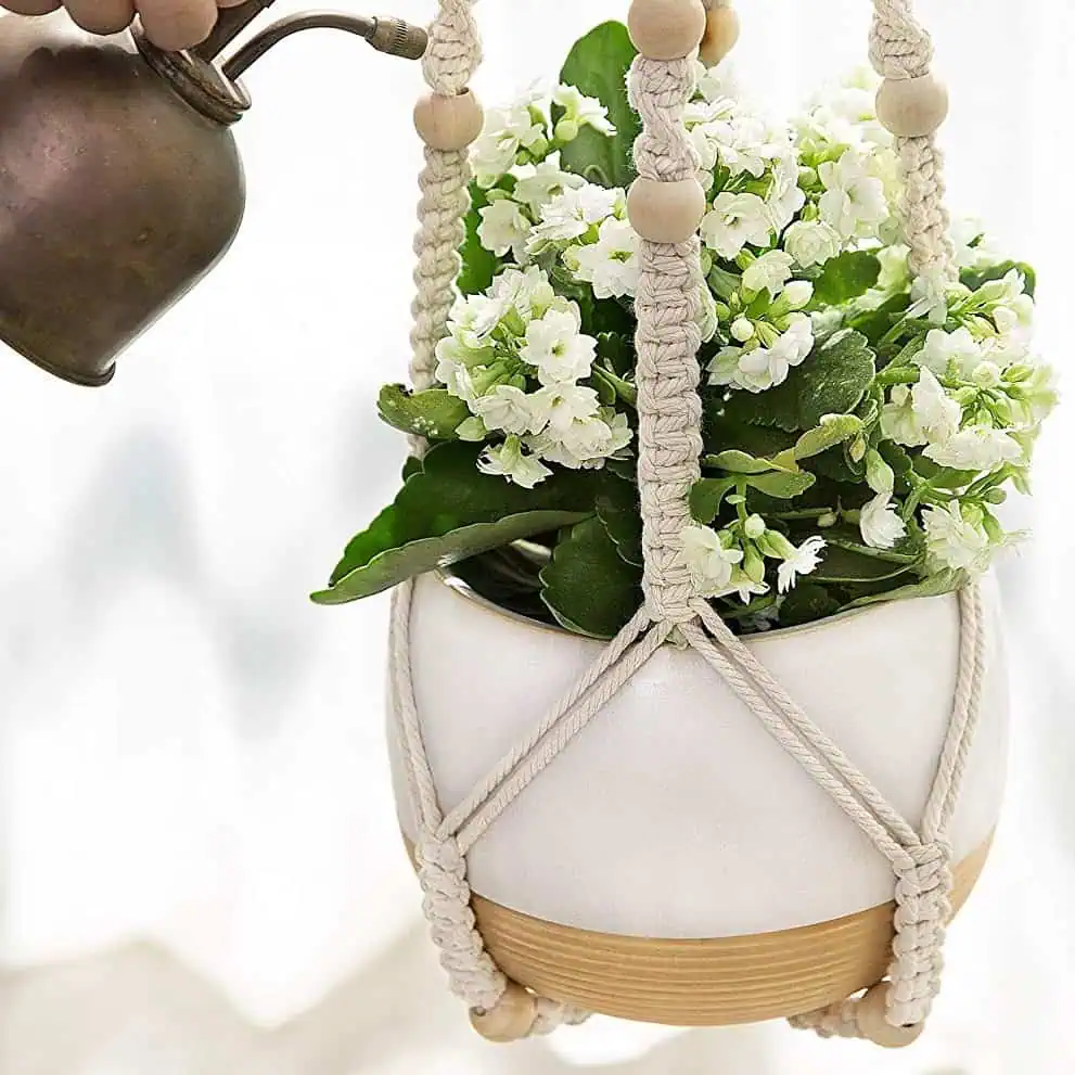 Macrame Hanging Planter Basket by Mkono
