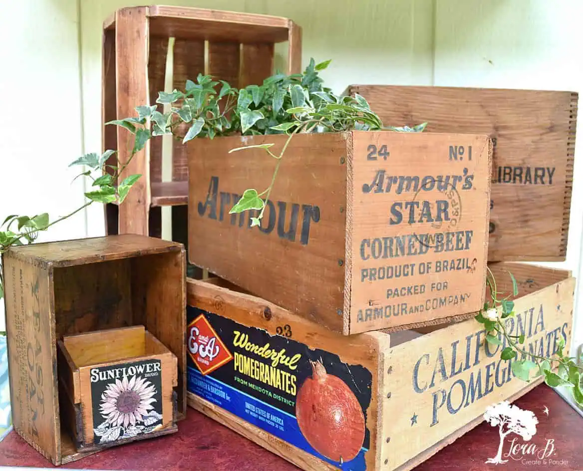 Vintage wooden crates Vintage wooden crates